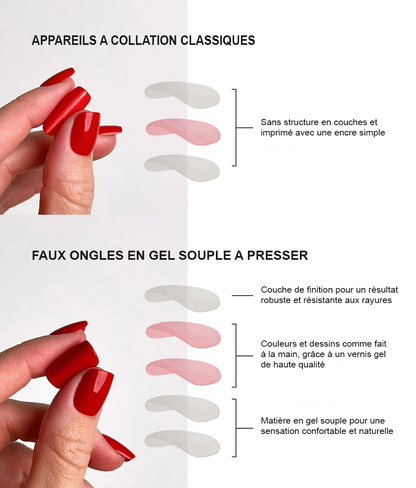 Ongles en gel souple à presser